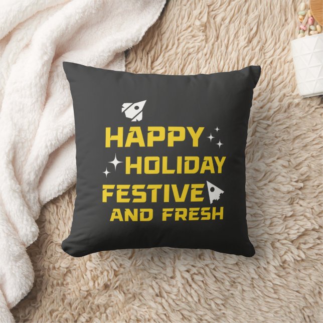 Happy Holiday, Festive and Fresh Cushion (Blanket)