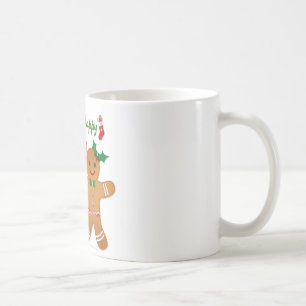 Happy Holiday Gingerbread Man Boy Girl Coffee Mug