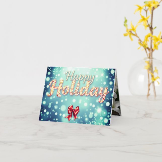 Happy Holiday Greeting Card (Yellow Flower)