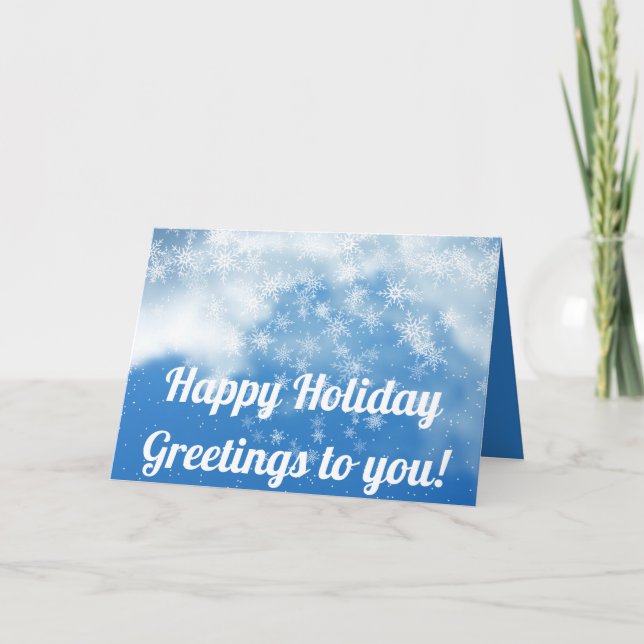 Happy Holiday Greetings To You Quote Card (Front)