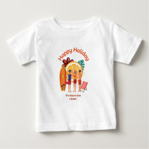 Happy Holiday Hello Summer Beach Vibes Baby T-Shirt