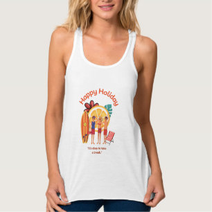 Happy Holiday Hello Summer Beach Vibes      Singlet