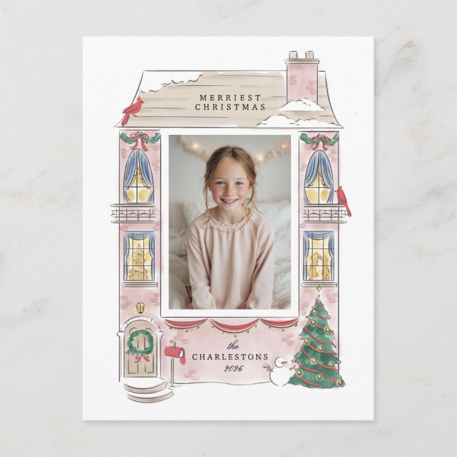 happy holiday home frame postcard (Front)