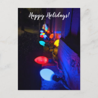 Happy Holiday Lights Postcard