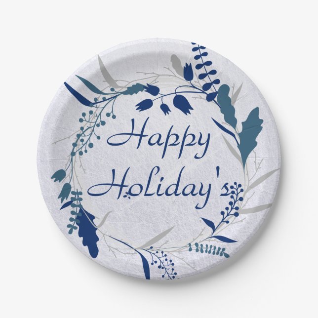 Happy Holiday Paper Plate (Front)