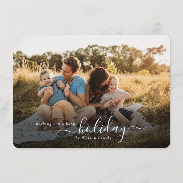 Happy Holiday Photo Card (Front)
