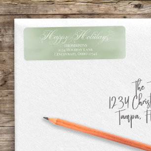 Happy Holiday Simple Green Script