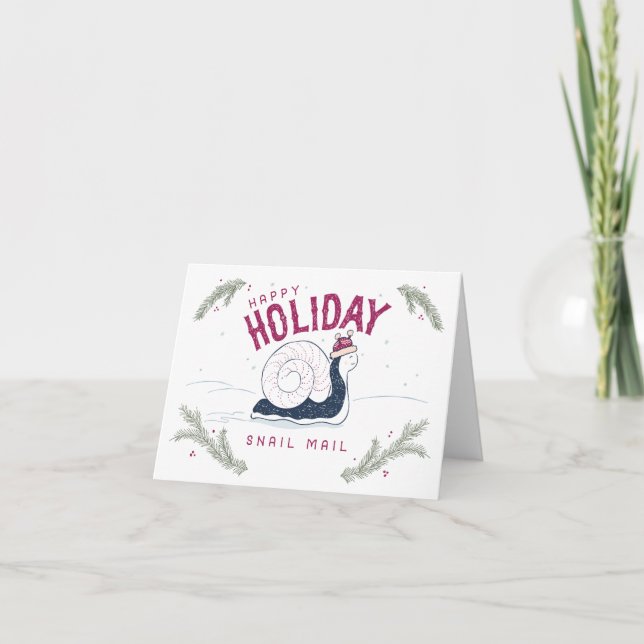 Happy Holiday Snail Mail Card (Front)