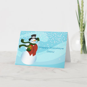 Happy Holiday Snowman Card