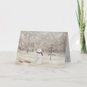 Happy Holiday Snowman with Star Card