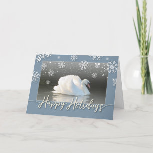Happy Holiday Swan Card