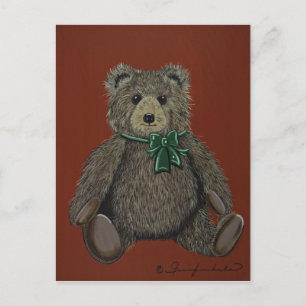 Happy Holiday Teddy Postcard