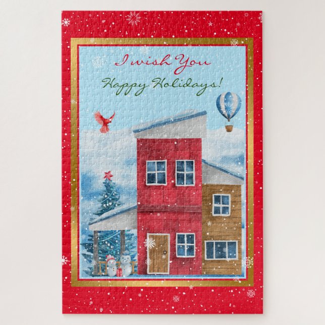 Happy Holiday Time Customise Jigsaw Puzzle (Vertical)