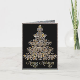 Happy Holiday Tree Note Glitz Card