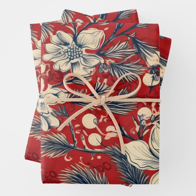 Happy Holiday Wrapping Paper Sheet (In situ)