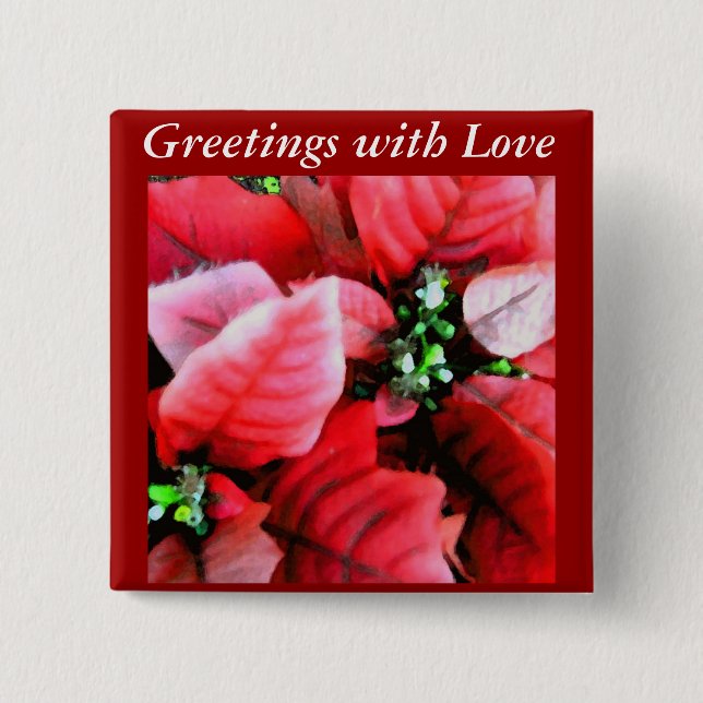 Happy Holidays_ 15 Cm Square Badge (Front)