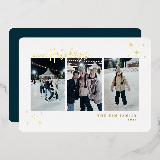 Happy Holidays 3 Photo (Front/Back)