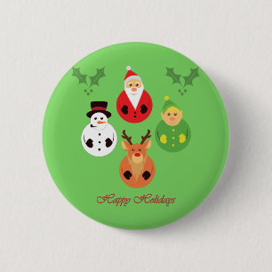 Happy Holidays! 6 Cm Round Badge