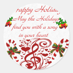 Happy Holidays#9_ Classic Round Sticker