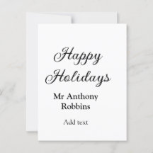 Happy holidays add name date year simple minimChri