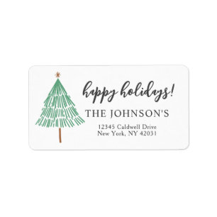 Happy Holidays Address Labels
