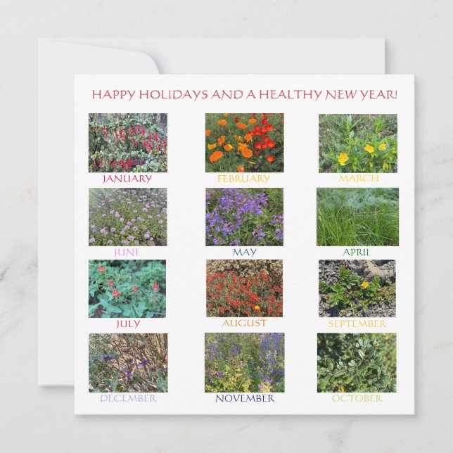 HAPPY HOLIDAYS AND A HEALTHY NEW YEAR! Note Card (Front)