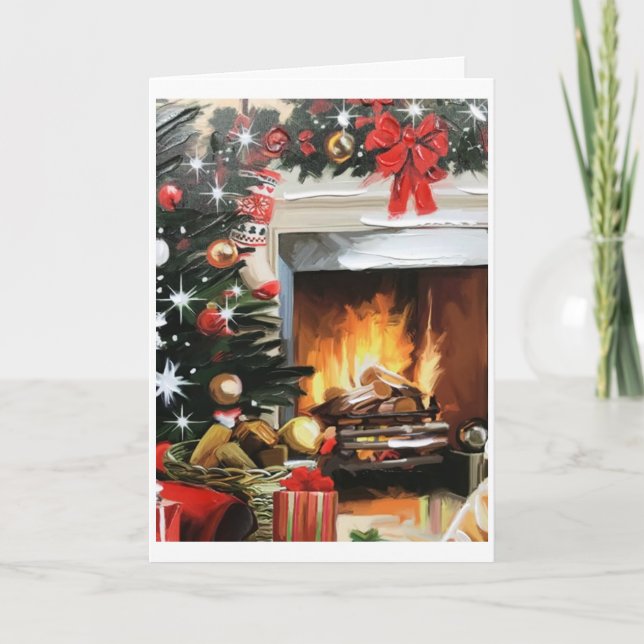 HAPPY HOLIDAYS AND THINKING OF  "YOU" AT CHRISTMAS CARD (Front)