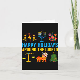 Happy Holidays Around The World Multicultural Matc Card