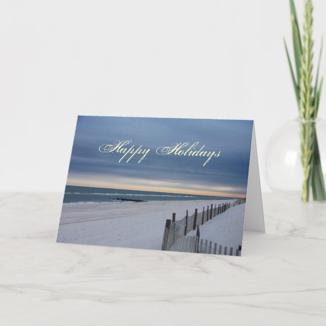 Happy Holidays Beach Card (Front)
