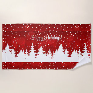 Happy Holidays Beach Towel