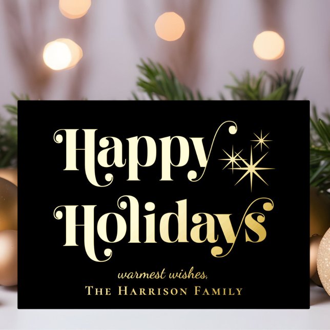 Happy Holidays Black Photo Christmas (Creator Uploaded)