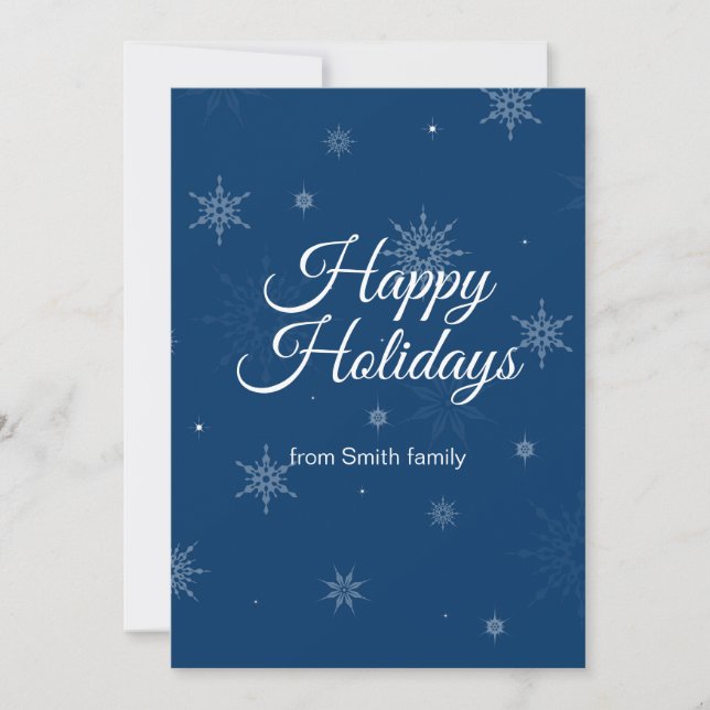 Happy Holidays Blue Card (Front)
