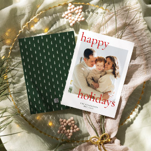 Happy Holidays Bold & Classic Holiday Card