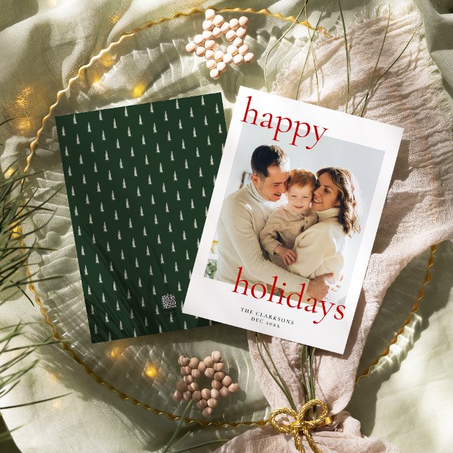  Happy Holidays Bold & Classic Holiday Card (Creator Uploaded)