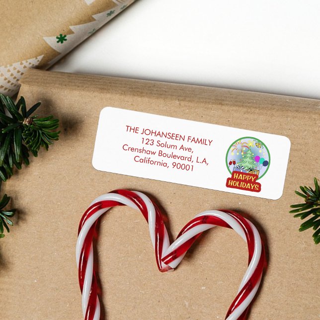 Happy Holidays Bold Typography Red and White Fun (Creator Uploaded)