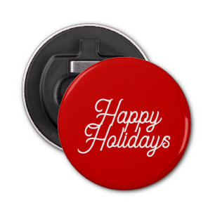 Happy Holidays Bottle Opener