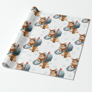 Happy Holidays Bunny  Wrapping Paper