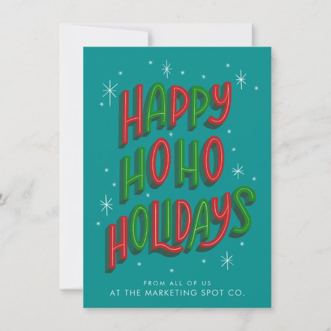 Happy Holidays Business Christmas Card (Front)