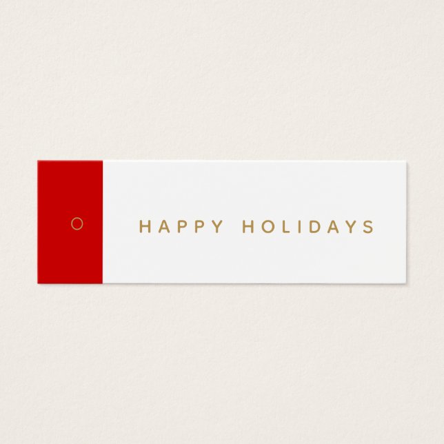 Happy Holidays Business Clothing Hang Tag (Front)