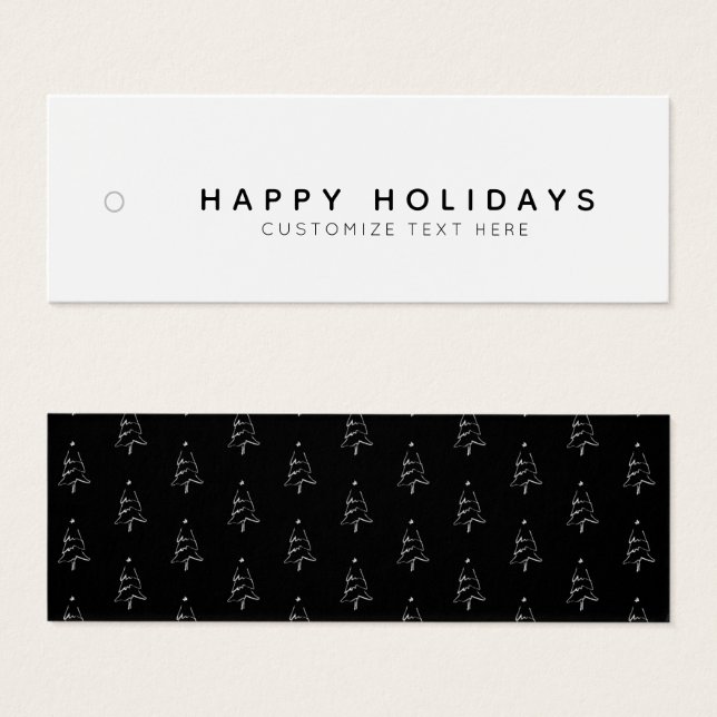 Happy Holidays Business Clothing Hang Tag (Front & Back)
