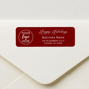 Happy Holidays Business Custom Return Address