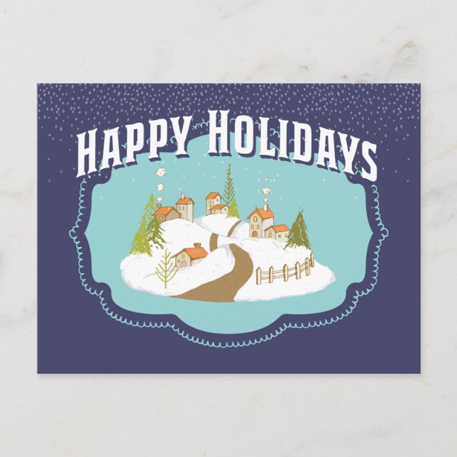 Happy Holidays Business Customer Appreciation Postcard (Front)