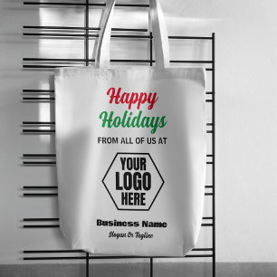 Happy Holidays Business Promotional Christmas Gift Tote Bag