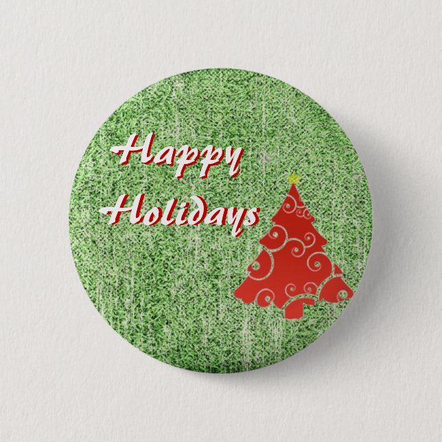 Happy Holidays Button (Front)