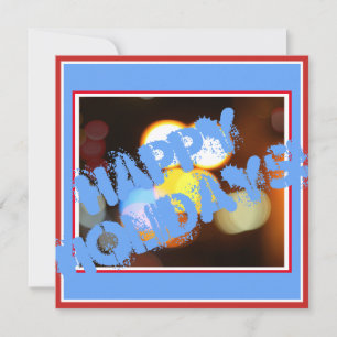 Happy Holidays Candle Lights Greeting Card