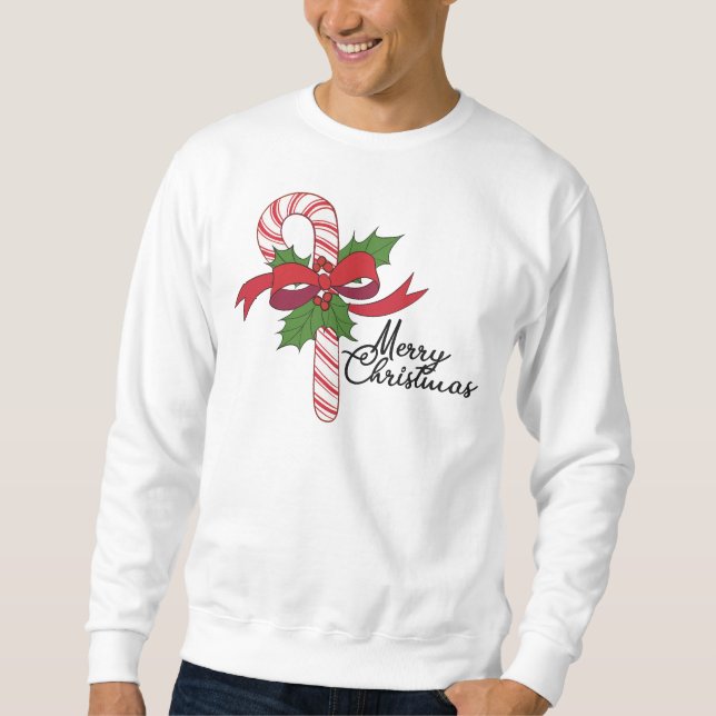Happy Holidays Candy Cane Sweatshirt (Front)