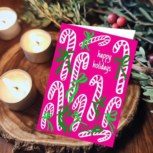 Happy Holidays Candycanes Sweet Cute Christmas Card (Happy Holidays Candycanes Sweet Cute Christmas Card
)