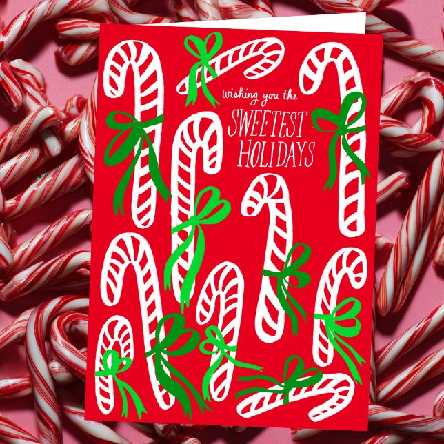 Happy Holidays Candycanes Sweet Cute Christmas Card (Happy Holidays Candycanes Sweet Cute Christmas Card
)