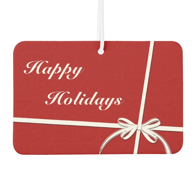 Happy Holidays Car Air Freshener (Front)