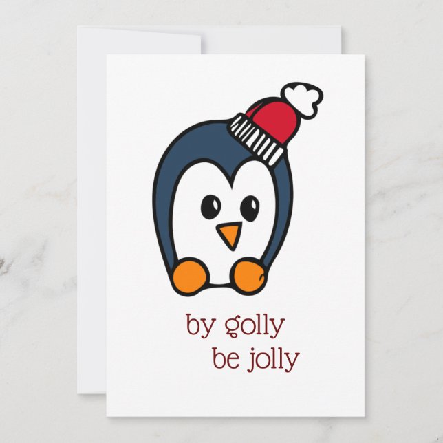 Happy Holidays Card Penguin (Front)